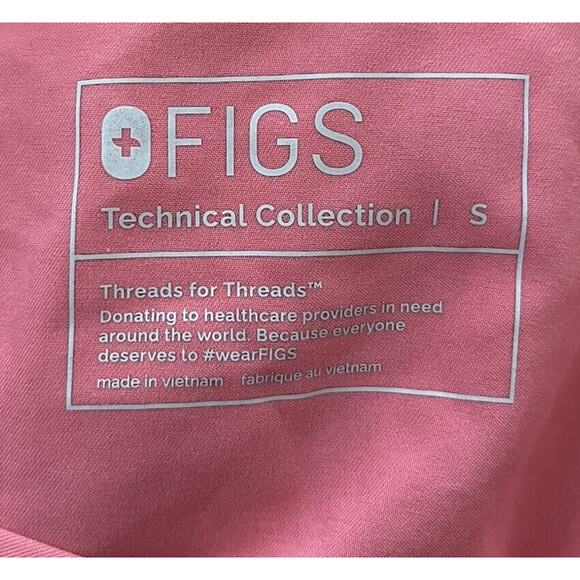 FIGS Technical‎ Collection Pink Catarina Women's Scrubs Top Size S - Picture 3 of 5